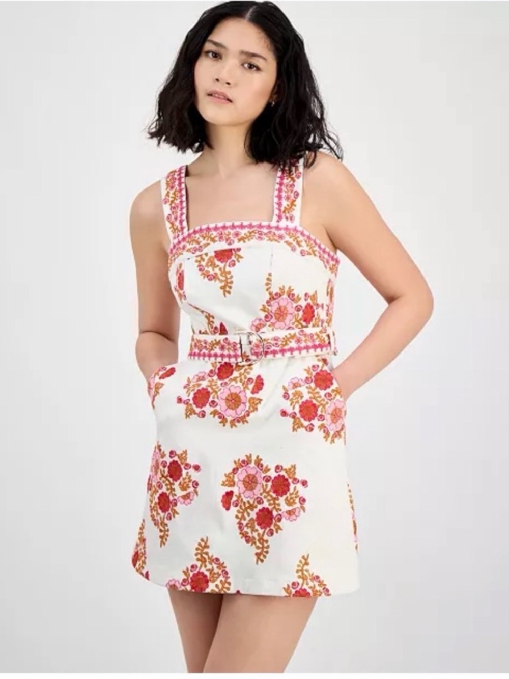 Avec Les Filles Embroidered Mini Dress size 6